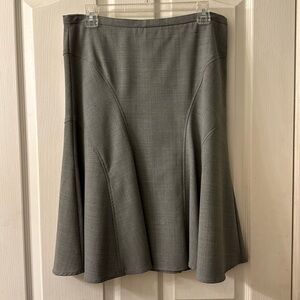 BCBG Max Azria gray midi wool circle skirt size 8